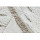 Alfombra ECO sisal BOHO MOROC Diamantes 22312 franjas - estructural beige / crema, alfombra reciclada