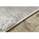 Fonott Sizal szőnyeg MOROC 22314 rombuszok, cikcakk, boho rojt - szerkezeti bézs / krém