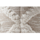 Πουφ ΤΕΤΡΆΓΩΝΟ 50 x 50 x 50 cm Μπόχο, ρόμβους 22312 υποπόδιο, για κάθισμα ανθρακίτης / κρέμα