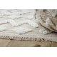 Fonott Sizal szőnyeg MOROC 22319 rombuszok boho rojt - szerkezeti bézs / krém