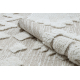 Fonott Sizal szőnyeg MOROC 22319 rombuszok boho rojt - szerkezeti bézs / krém