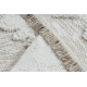 Matta ECO SISAL MOROC 22319 romber boho fringe - strukturell beige / grädde