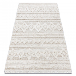 Tapijt MOROC 22322 Ecologisch, EKO SISAL ruiten, lijnen, boho - structureel beige / crème