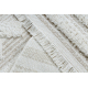 Fonott Sizal szőnyeg MOROC 22322 rombuszok, vonalak, boho rojt - szerkezeti bézs / krém