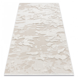 Teppe ECO SISAL MOROC 22331 Abstraksjon Boho frynser - strukturell beige / krem