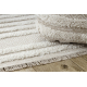 Fonott Sizal szőnyeg MOROC 22329 cikcakk, vonalak boho rojt - szerkezeti bézs / krém