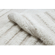 Carpet ECO SISAL MOROC 22329 zigzag, lines boho fringe - structural beige / cream