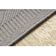 Alfombra de lana VILLA 7636/68400 Zigzag SIZAL, tejido plano beige obscuro