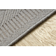 Tappeto in lana VILLA 7636/68400 Zigzag SIZAL, tessitura piatta beige scuro