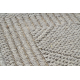 Alfombra de lana VILLA 7636/68400 Zigzag SIZAL, tejido plano beige obscuro