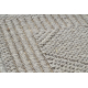Tappeto in lana VILLA 7636/68400 Zigzag SIZAL, tessitura piatta beige scuro