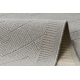 Tappeto in lana VILLA 7636/68400 Zigzag SIZAL, tessitura piatta beige scuro