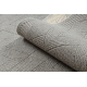Шерстяний килим VILLA 7636/68400 Зигзаг SIZAL, плетіння темно-бежевий
