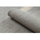 Tappeto in lana VILLA 7636/68400 Zigzag SIZAL, tessitura piatta beige scuro