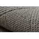 Tappeto in lana VILLA 7636/68400 Zigzag SIZAL, tessitura piatta beige scuro