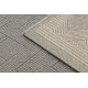 Tapis en laine VILLA 7636/68400 Zigzag SIZAL, tissé à plat beige foncé