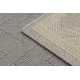 Vlněný koberec VILLA 7636/68400 Zigzag SIZAL, plošně tkaný tmavě béžová