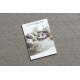 Tappeto in lana VILLA 7636/68400 Zigzag SIZAL, tessitura piatta beige scuro