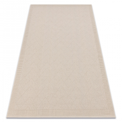 Ullteppe VILLA 7636/68200 Sikksakk SIZAL, flatvevd beige