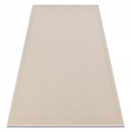 Wollen tapijt VILLA 7636/68200 Zigzag SIZAL, platgeweven beige