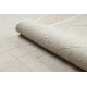 Vilnonis kilimas VILLA 7636/68200 Zigzagas SIZAL, plokščio audinio smėlio spalvos