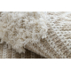 Fonott Sizal szőnyeg MOROC 22321 Marhabőr, cikcakk boho rojt - szerkezeti bézs / krém