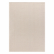 Vilnonis kilimas VILLA 8986/68200 Vienos spalvos SIZAL, plokščio audinio smėlio spalvos