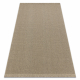 Tapis en laine VILLA 8986/69500 Plaine SIZAL, tissé à plat beige foncé