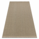 Vlnený koberec VILLA 8986/69500 Jednobarevný SIZAL, plocho tkaný tmavo béžová