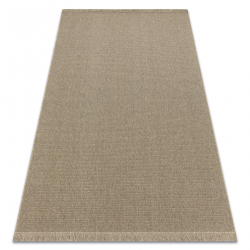Wool carpet VILLA 8986/69500 Plain SIZAL, flat-woven dark beige