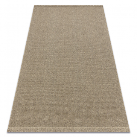 Tapis en laine VILLA 8986/69500 Plaine SIZAL, tissé à plat beige foncé