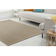 Tapis en laine VILLA 8986/69500 Plaine SIZAL, tissé à plat beige foncé