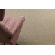 Vlnený koberec VILLA 8986/69500 Jednobarevný SIZAL, plocho tkaný tmavo béžová