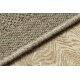 Шерстяний килим VILLA 8986/69500 Однотонний SIZAL, плетіння темно-бежевий