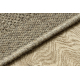 Tapis en laine VILLA 8986/69500 Plaine SIZAL, tissé à plat beige foncé