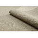 Tapis en laine VILLA 8986/69500 Plaine SIZAL, tissé à plat beige foncé