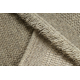 Tapis en laine VILLA 8986/69500 Plaine SIZAL, tissé à plat beige foncé