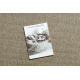 Tapis en laine VILLA 8986/69500 Plaine SIZAL, tissé à plat beige foncé