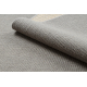 Шерстяний килим VILLA 8986/68400 Однотонний SIZAL, плетіння сірий