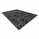 Covor sisal Flat 48731690 Pătrate caro, geometriai gri / cremă