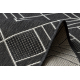 Fonott sizal flat szőnyeg 48731690 Négyzetek rombusz, геометричен szürke / krém