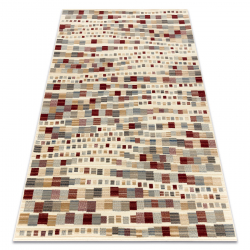 Vlnený koberec KILIM 7950/52933 Geometrický béžový / gri / bordó