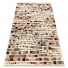 Dywan wełniany KILIM 7950/52933 Geometryczny beż / szary / bordo 