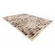 Tapis en laine KILIM 7950/52933 Géométrique beige / gris / bordeaux