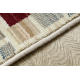 Tapis en laine KILIM 7950/52933 Géométrique beige / gris / bordeaux