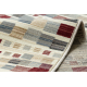 Tapis en laine KILIM 7950/52933 Géométrique beige / gris / bordeaux