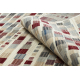 Tapis en laine KILIM 7950/52933 Géométrique beige / gris / bordeaux