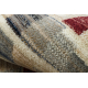 Tapis en laine KILIM 7950/52933 Géométrique beige / gris / bordeaux