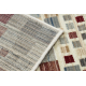 Tapis en laine KILIM 7950/52933 Géométrique beige / gris / bordeaux