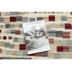 Tapis en laine KILIM 7950/52933 Géométrique beige / gris / bordeaux